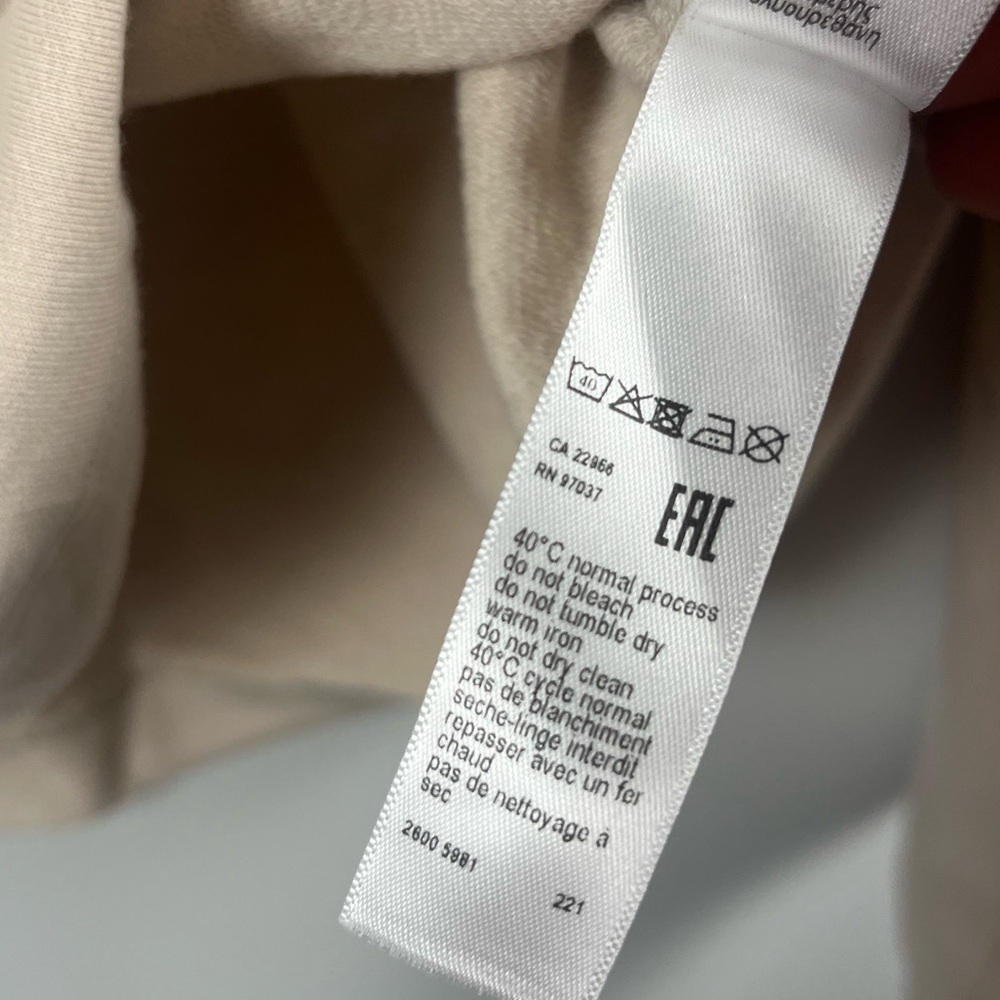 HANRO Natural Living Long Sleeve Shirt cream off white size small - Picture 4 of 5